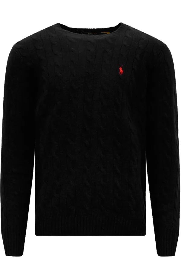 Ralph Lauren Cable Knit Pullover Black