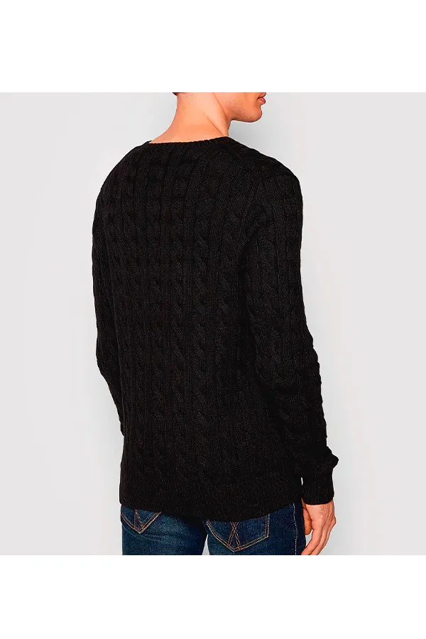 Ralph Lauren Cable Knit Pullover Black