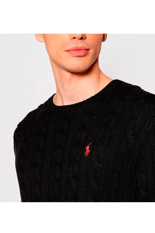 Ralph Lauren Cable Knit Pullover Black