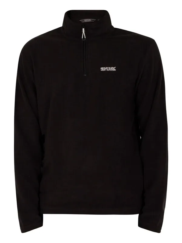 Regatta Thompson Fleece Zip Sweatshirt - Black