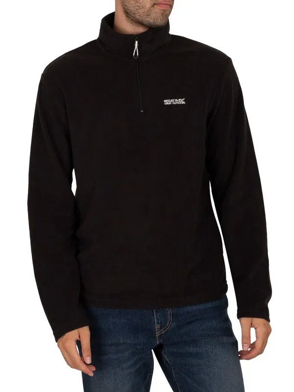 Regatta Thompson Fleece Zip Sweatshirt - Black