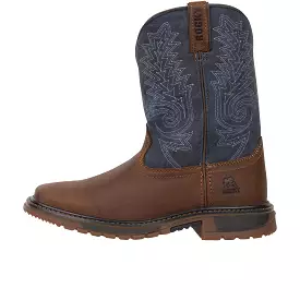 Rocky Youth Ride FLX Western Boot Denim Brown