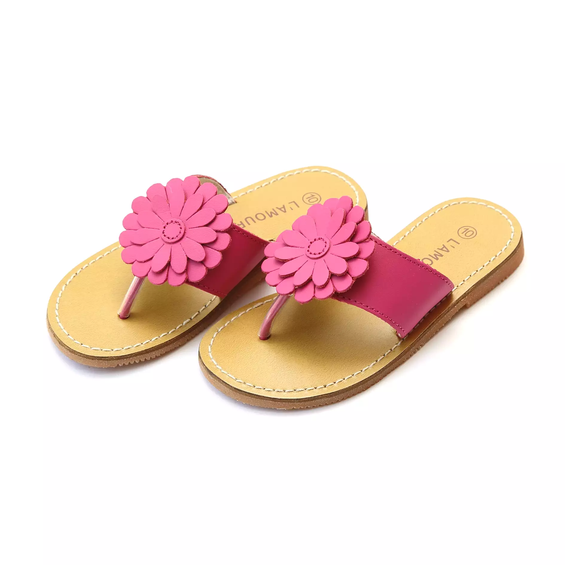 Savannah Leather Flower Thong Sandal