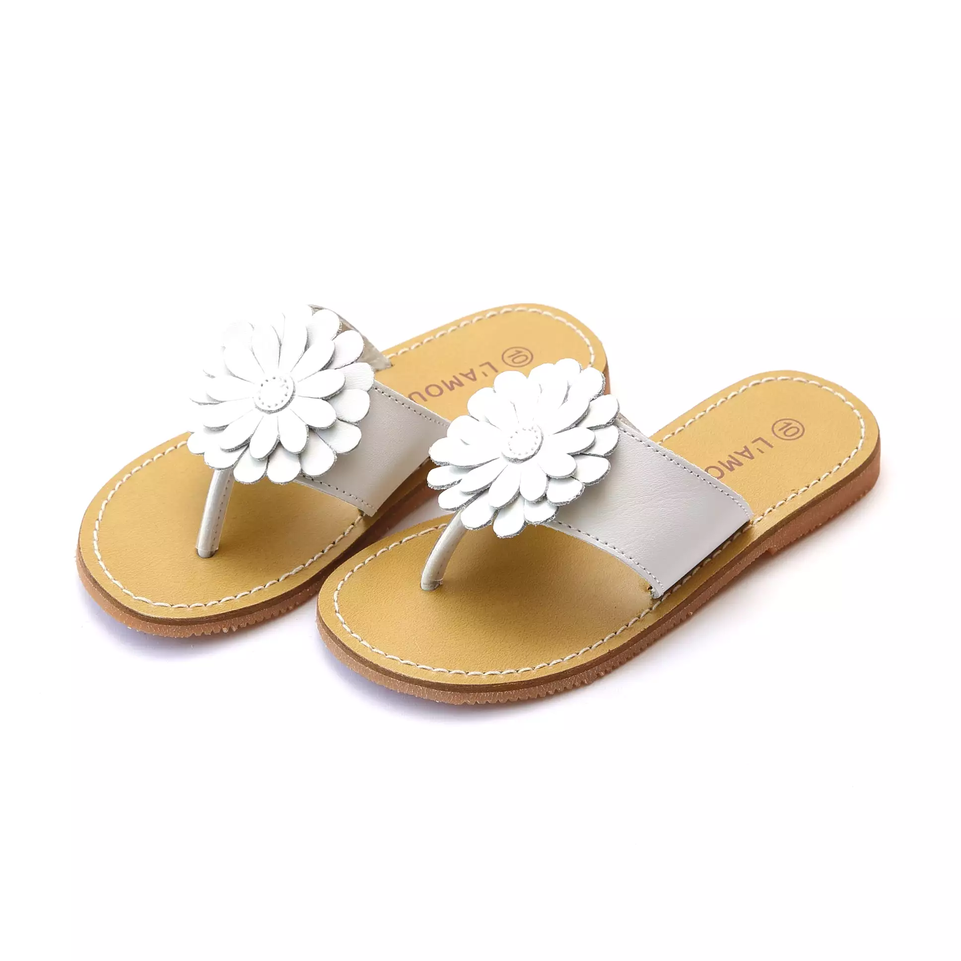 Savannah Leather Flower Thong Sandal