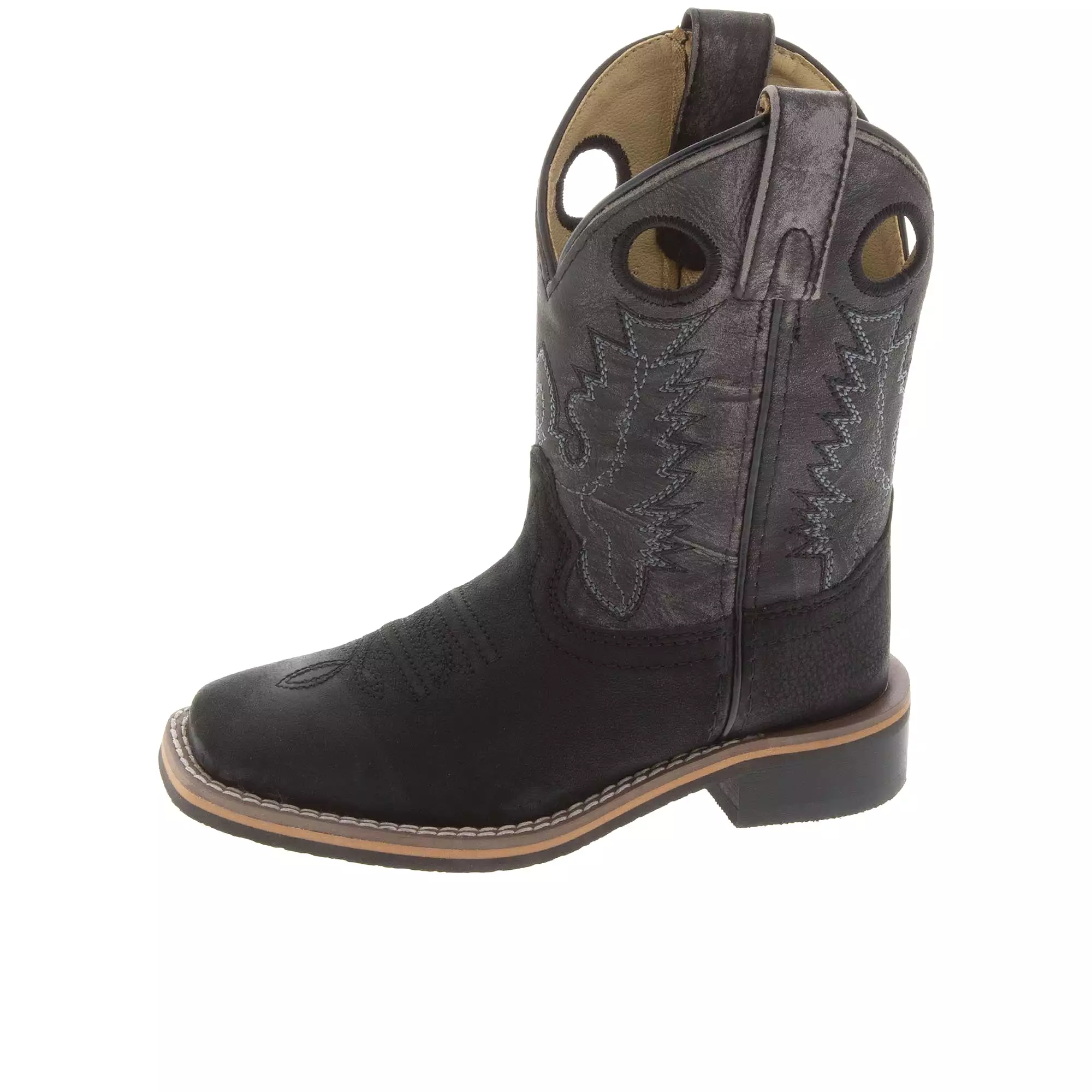 Smoky Mountain Boots Childrens Duke Black Black Distressed