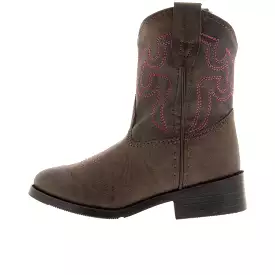 Smoky Mountain Boots Toddlers Monterey Western Brown Rose Stitch