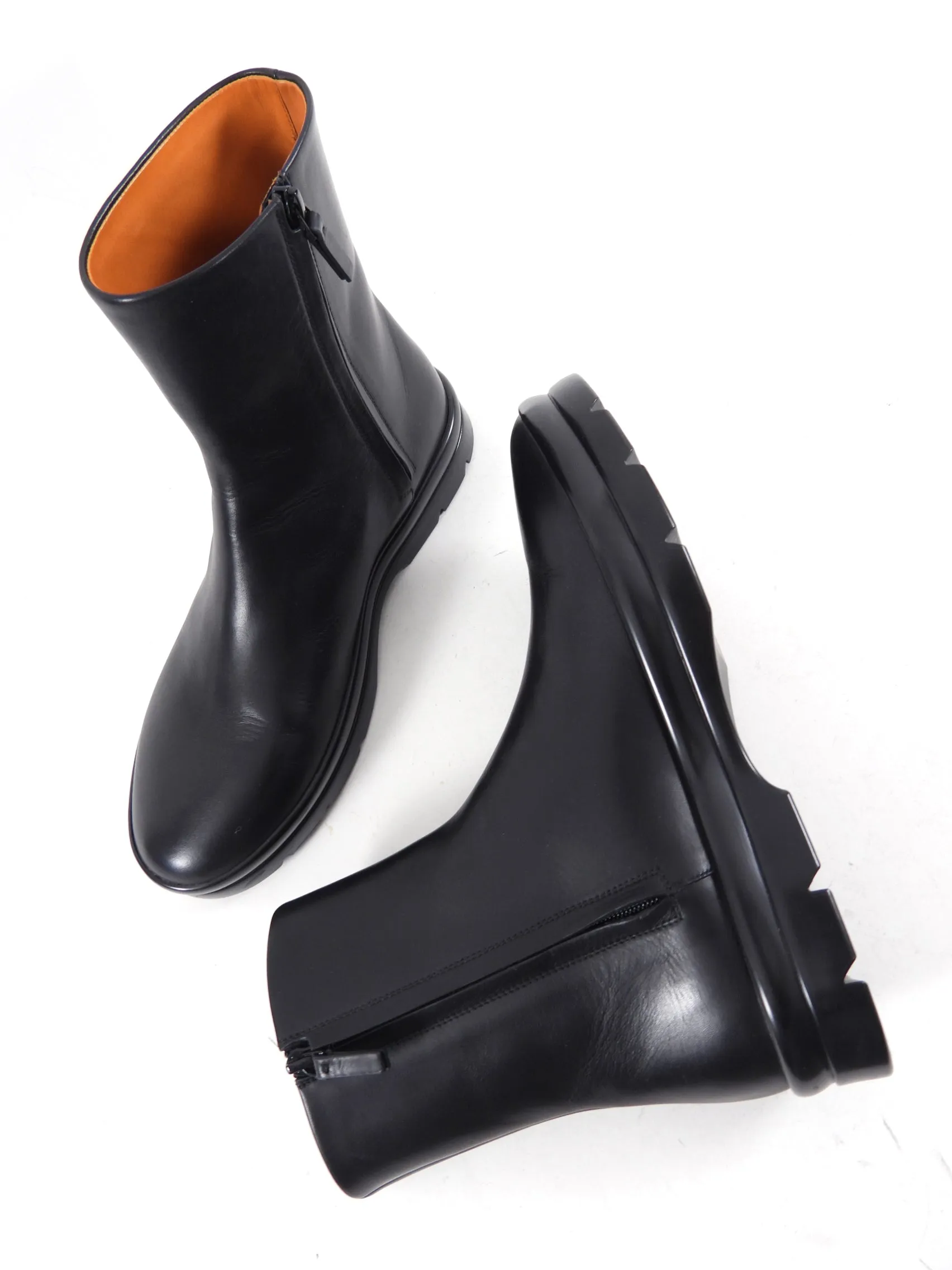 The Row Black Leather Billie Bootie - 41