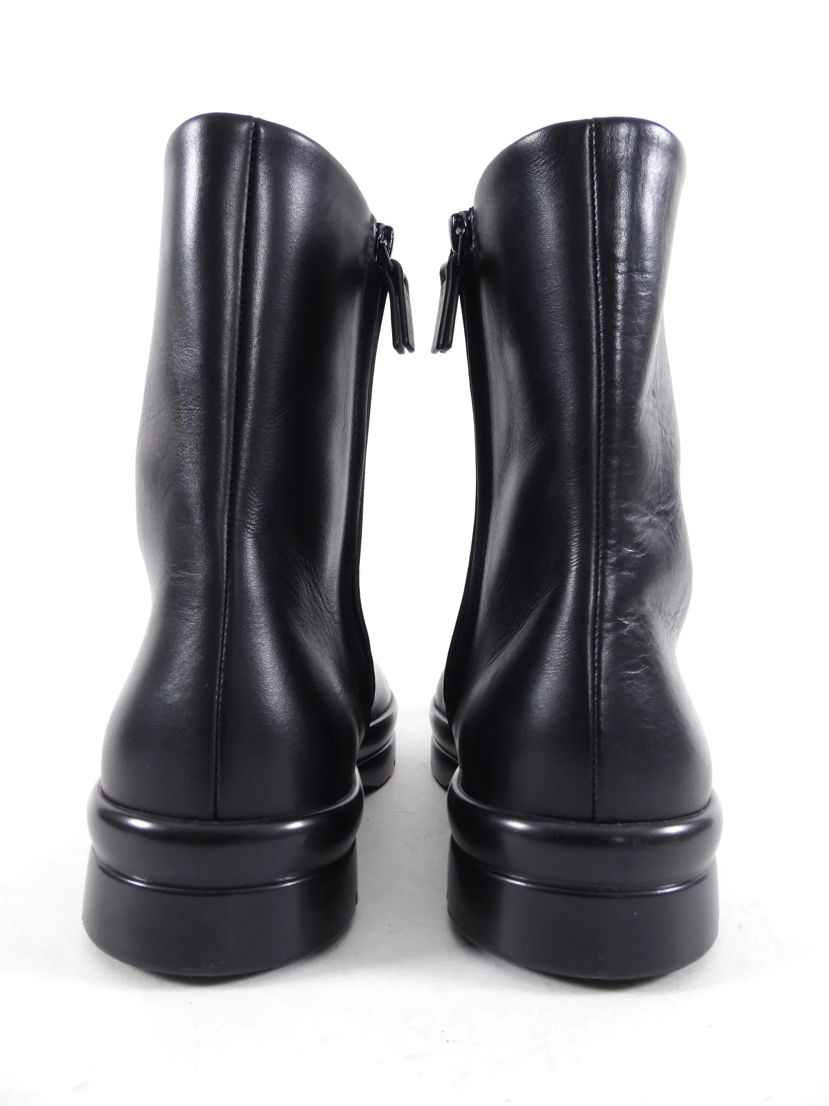 The Row Black Leather Billie Bootie - 41