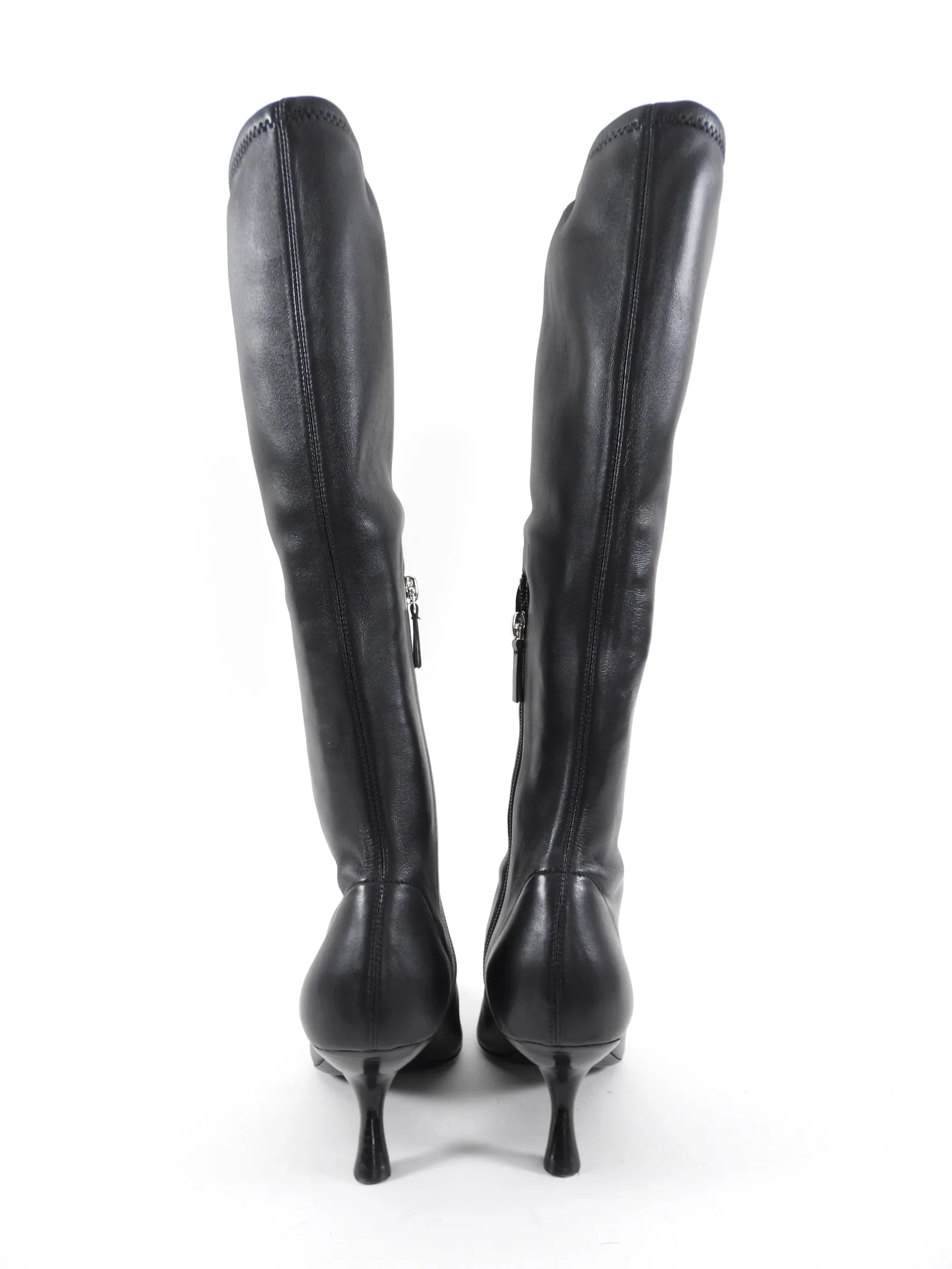 The Row Black Stretch Nappa Leather Boot - 37