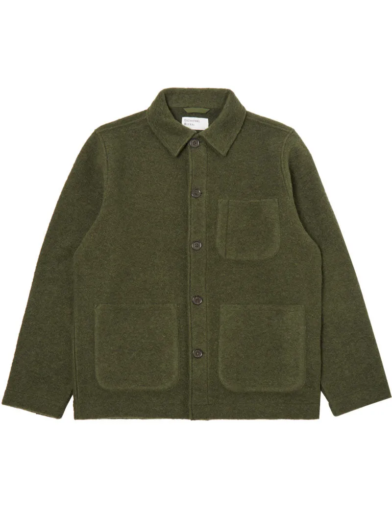 Universal Works Field Jacket Wool Fleece Olive