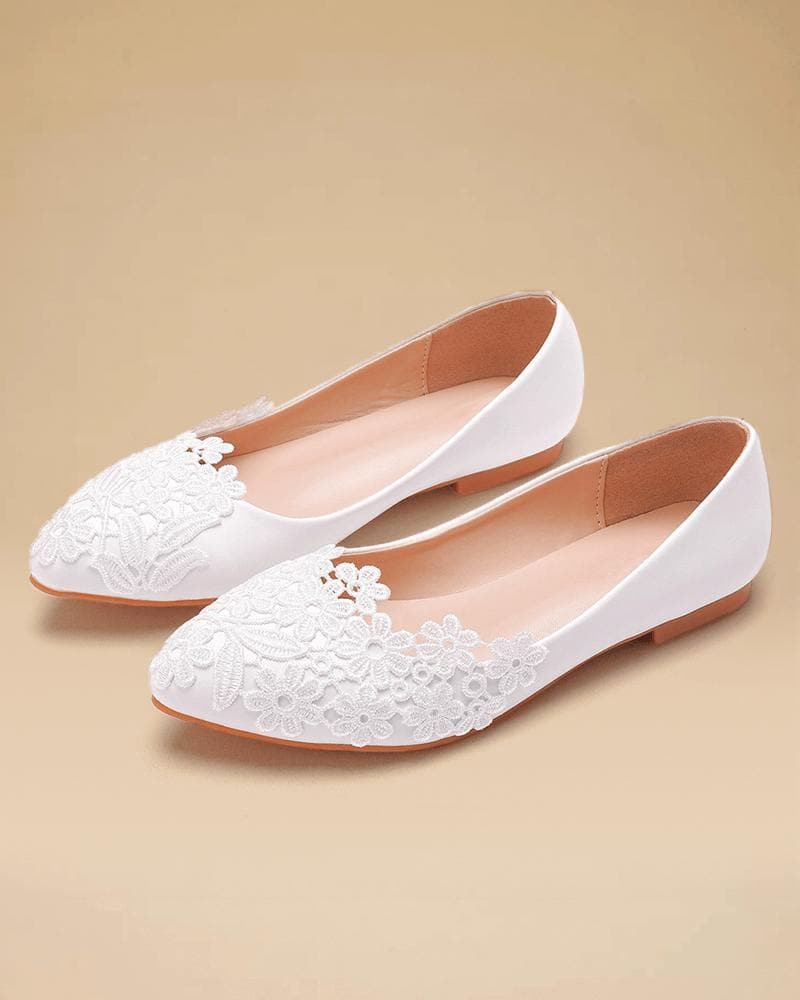 Women's Elegant Daily Lace Slip On Flats