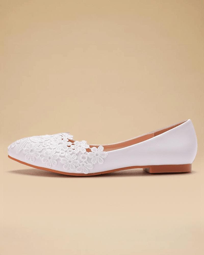 Women's Elegant Daily Lace Slip On Flats