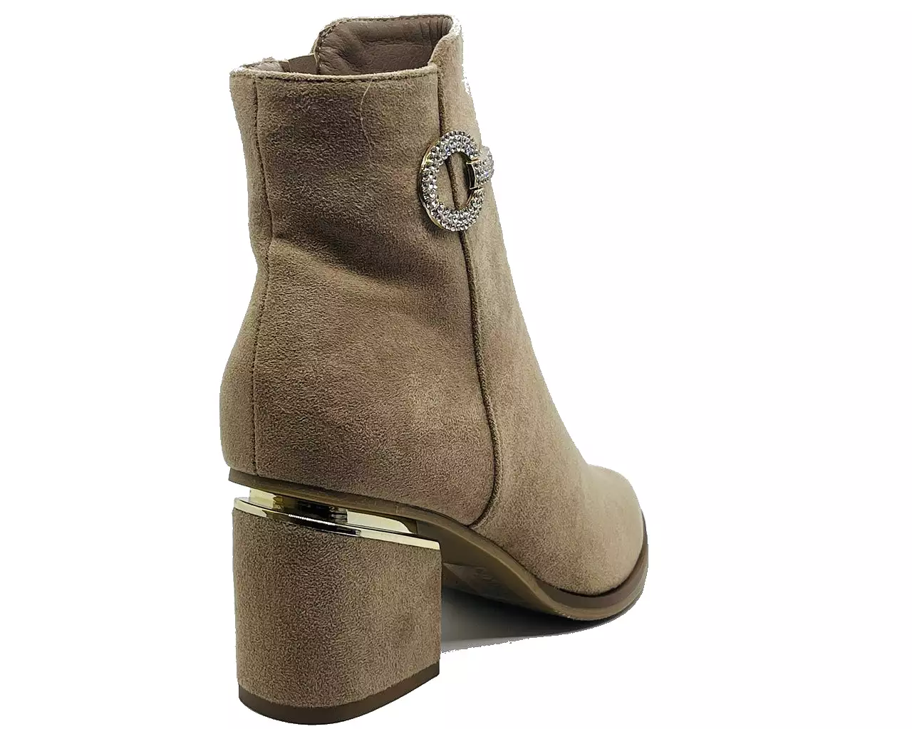 Women's Faux Suede Block Heel Ankle Boots