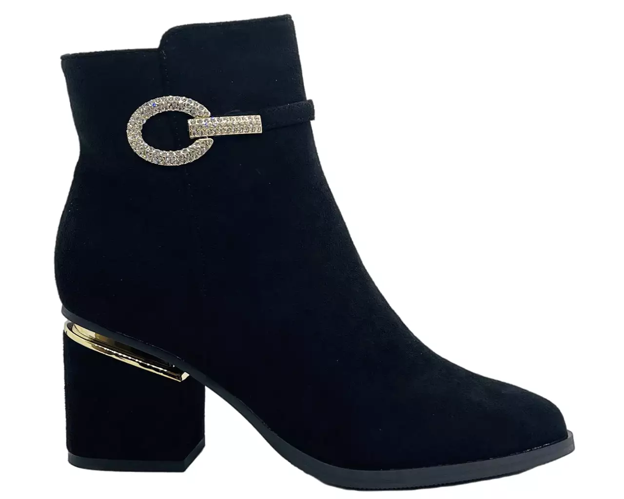 Women's Faux Suede Block Heel Ankle Boots