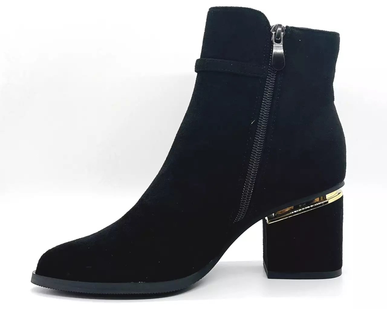 Women's Faux Suede Block Heel Ankle Boots