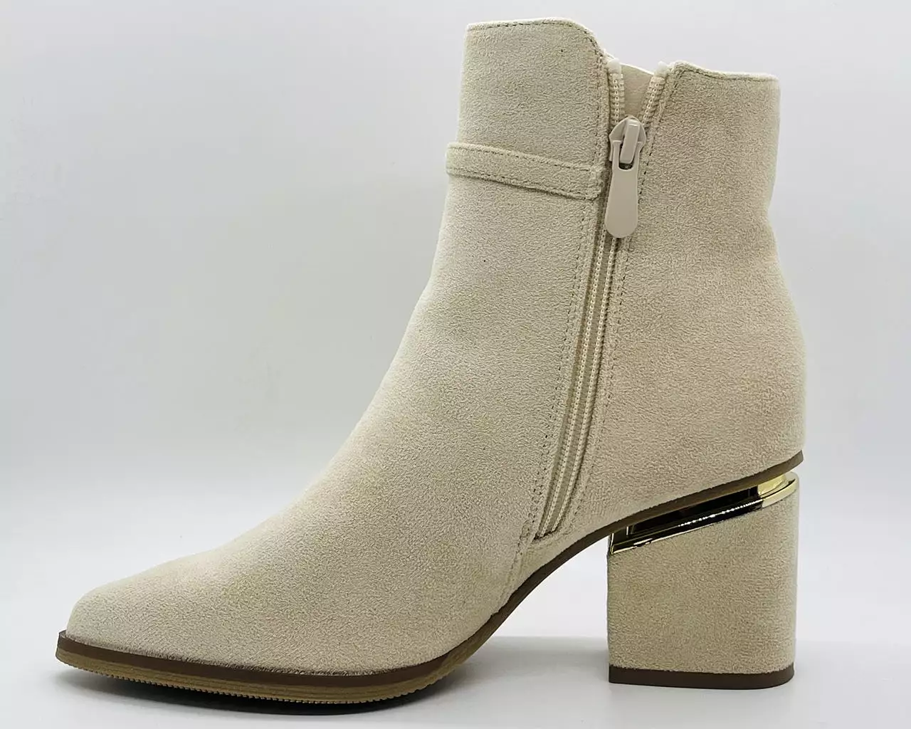 Women's Faux Suede Block Heel Ankle Boots