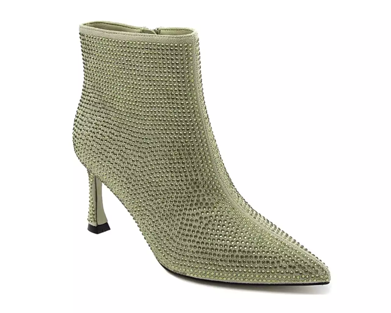 Women's Ideal Shoes 3671 Crystals Ankle Boots Beige