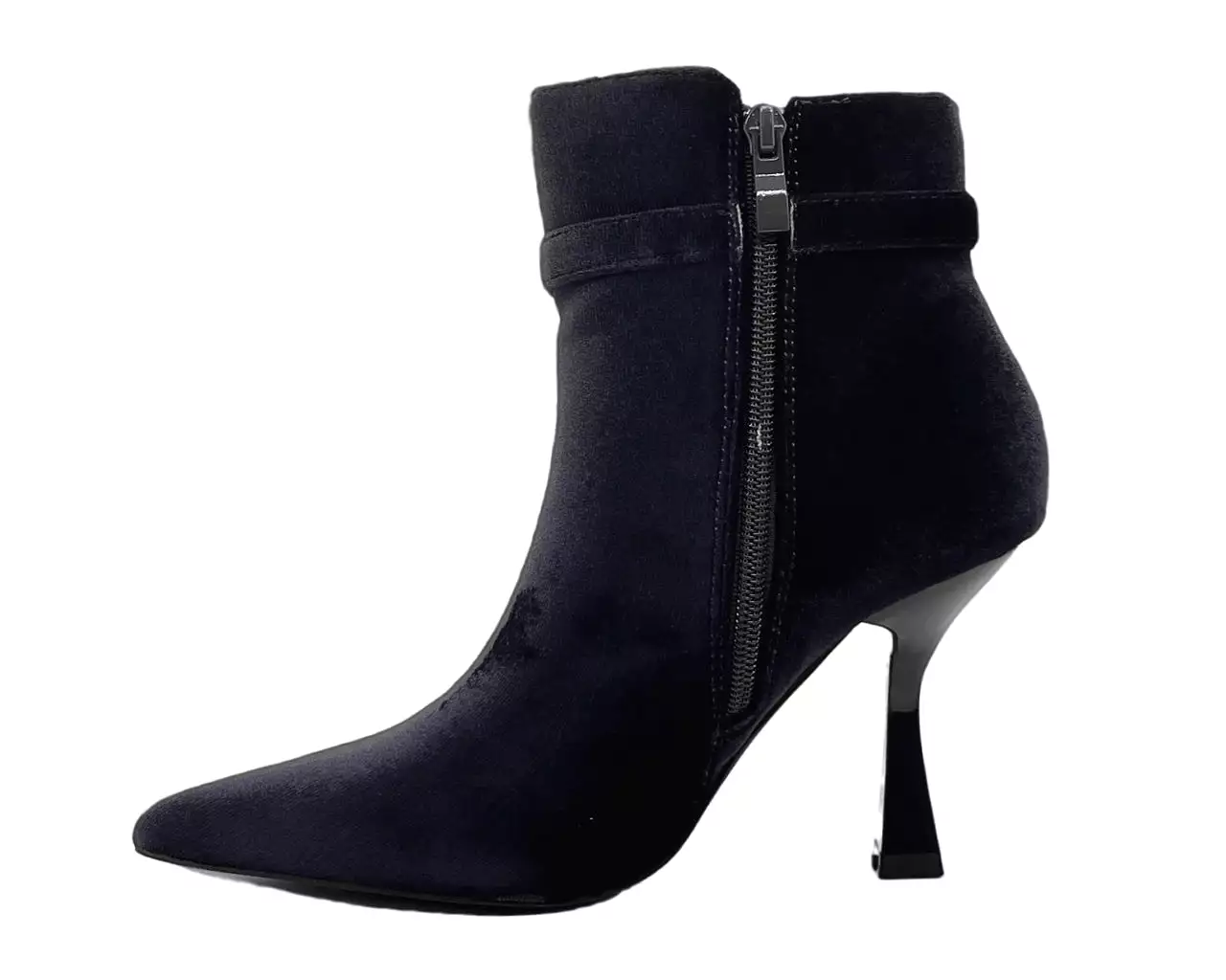 Women's Velvet Spool Heel Ankle Boots