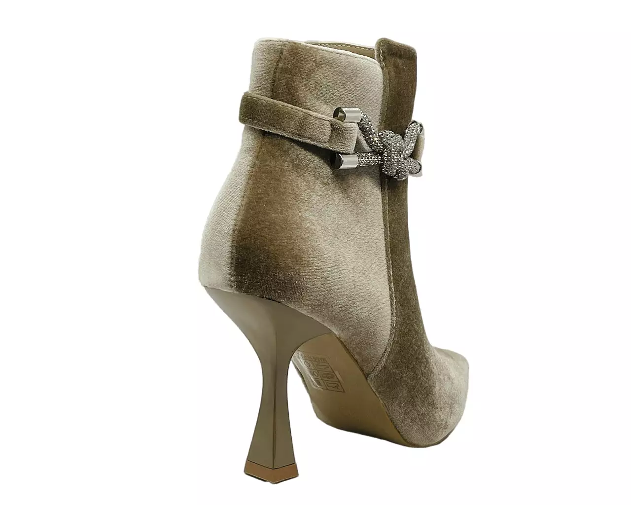 Women's Velvet Spool Heel Ankle Boots